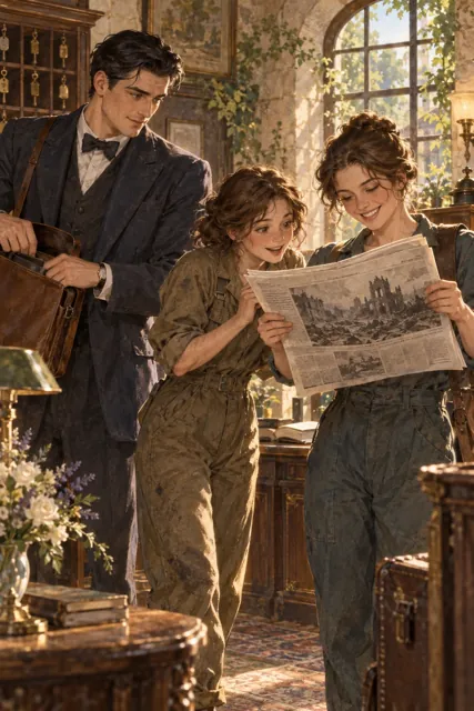 Costumes, light and props held to the era of the book.